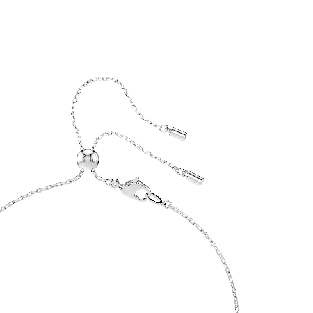 Resim Ariana Grande x Swarovski Y-Kolye, Karışık kesimler, Kristal inci, Kalp, Beyaz, Rodyum kaplama