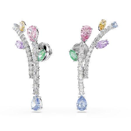 Resim Ariana Grande x Swarovski damla küpeler, Karışık kesimler, Çok renkli, Rodyum kaplama