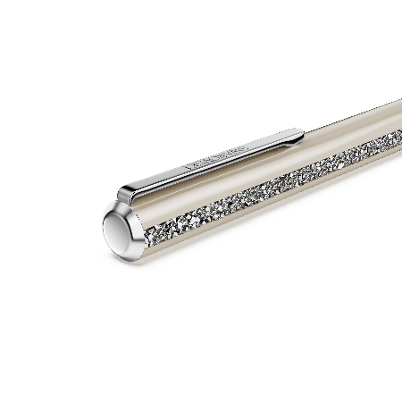 Resim Crystal Shimmer Glide Tükenmez Kalem, Bej, Bej lakeli, krom kaplama