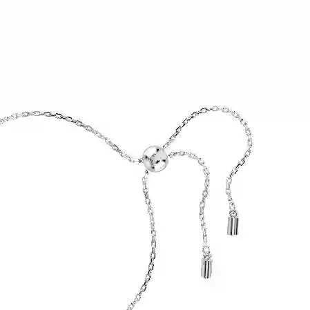 Resim Constella Bileklik, Kristal inci, Yuvarlak kesimler, Beyaz, Rodyum kaplama