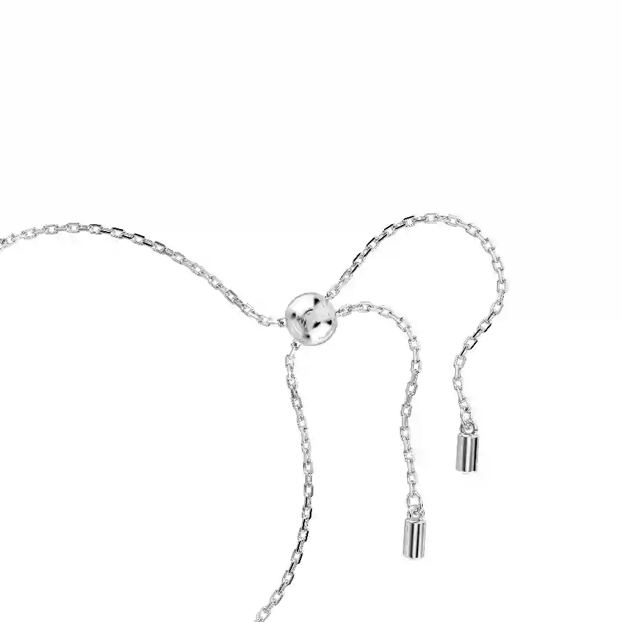 Resim Constella Bileklik, Kristal inci, Yuvarlak kesimler, Beyaz, Rodyum kaplama