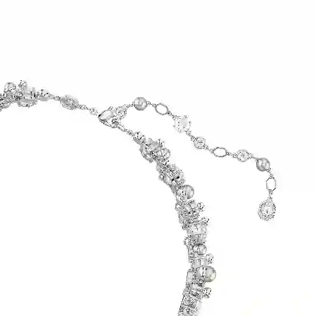 Resim Constella Gerdanlık, Kristal inci, Yuvarlak kesim, Beyaz, Rodyum kaplama