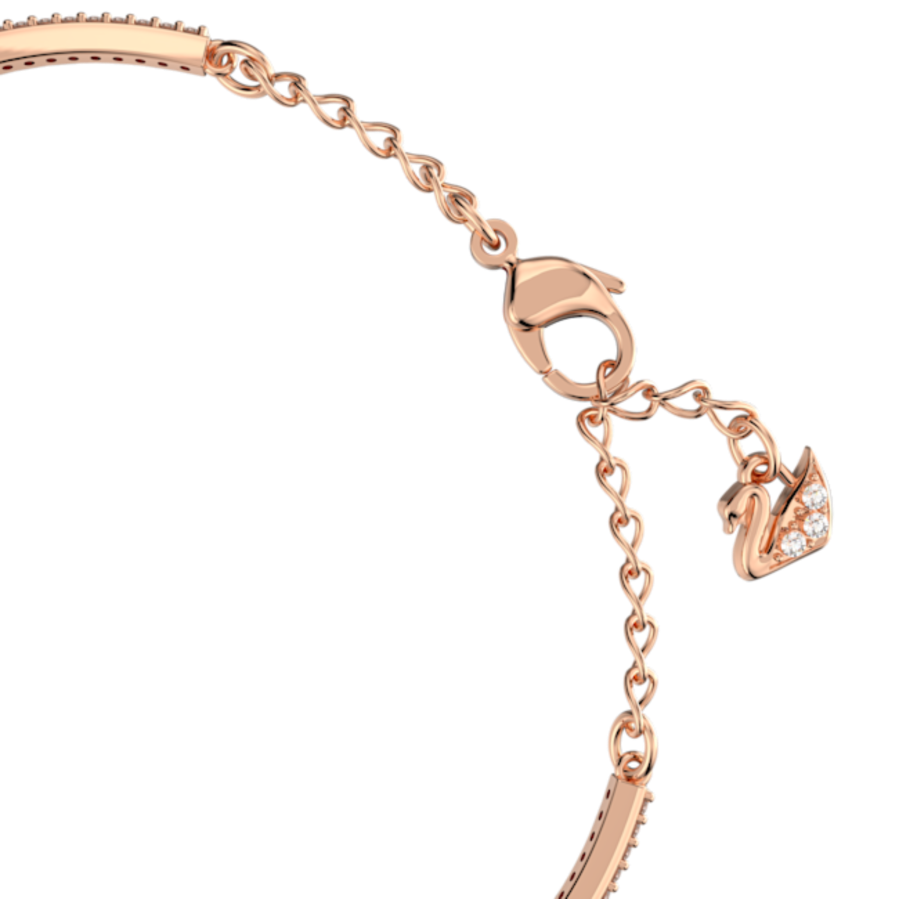 Resim Swarovski Sparkling Dance Bileklik, Yonca, Beyaz, Pembe altın rengi kaplama