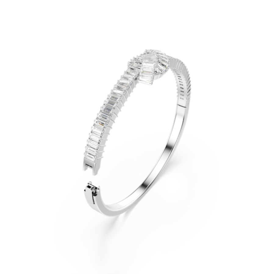 Resim Matrix Bileklik, Baget kesim, Düğüm, Beyaz, Rodyum kaplama