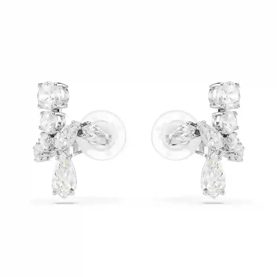 Resim Matrix Klipsli Küpeler, Karışık kesimler, Beyaz, Rodyum kaplama