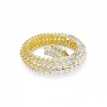 Resim Idyllia Bileklik, Oval kesim, Beyaz, Altın rengi kaplama