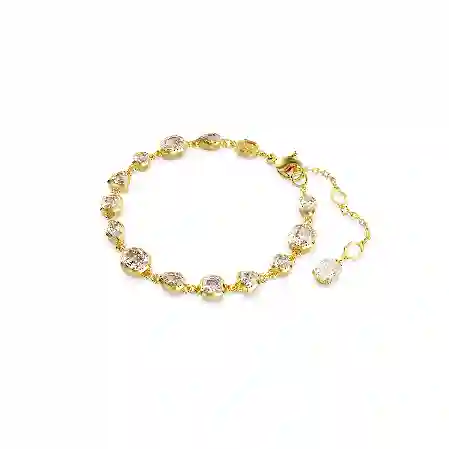 Resim Imber Tennis bileklik, Karışık kesimler, Beyaz, Altın rengi kaplama