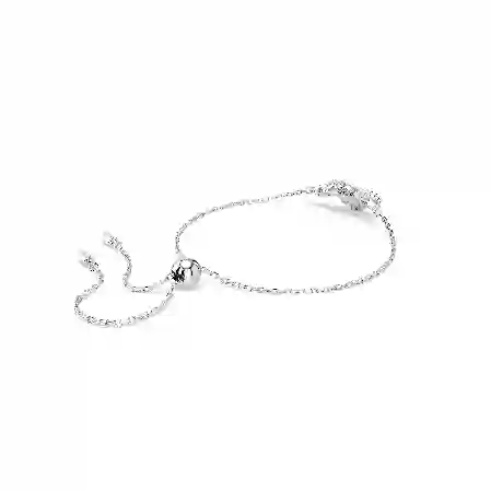 Resim Matrix Bileklik, Baget kesim, Düğüm, Beyaz, Rodyum kaplama