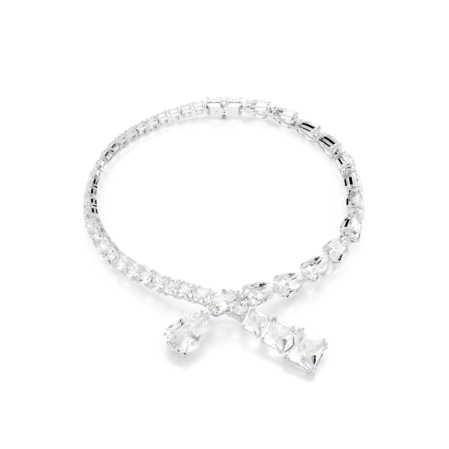 Resim Matrix Kolye, Karışık kesimler, Beyaz, Rodyum kaplama