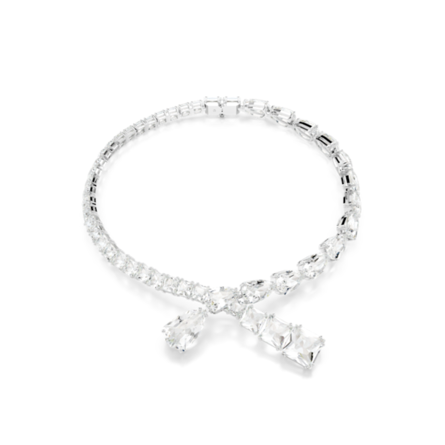 Resim Matrix Kolye, Karışık kesimler, Beyaz, Rodyum kaplama