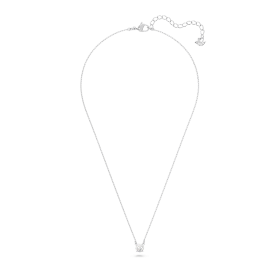 Resim Attract Kolye, Yuvarlak kesim, Beyaz, Rodyum kaplama