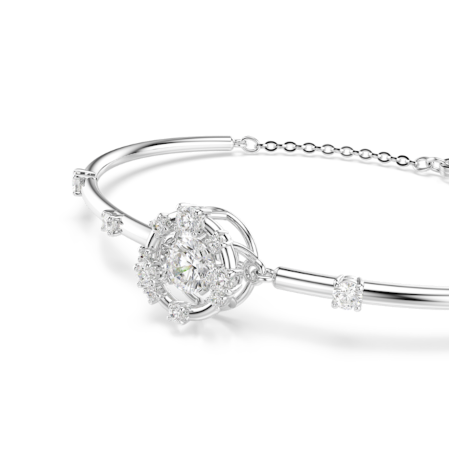 Resim Constella Bileklik, Yuvarlak kesim, Dancing stone, Beyaz, Rodyum kaplama