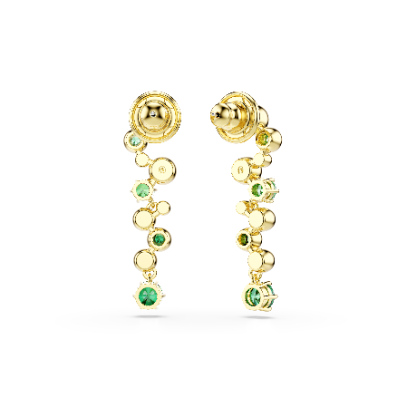 Resim Constella damla küpeler, Karışık kesimler, Yeşil, Altın rengi kaplama