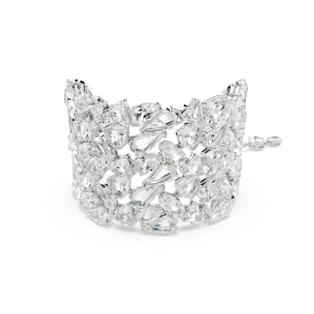 Resim Mesmera Wide Bileklik, Karışık kesimler, Beyaz, Rodyum kaplama