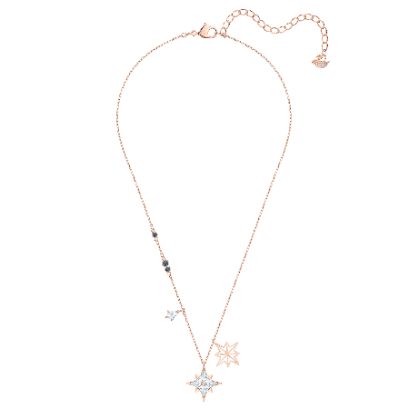 Resim Swarovski Symbolic Kolye, Yıldız, Beyaz, Pembe altın rengi kaplama