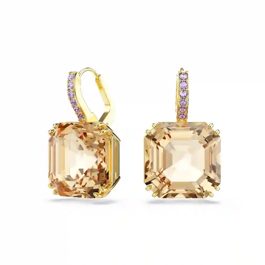 Resim Millenia damla küpeler, Karışık kesimler, Caramel, Altın rengi kaplama