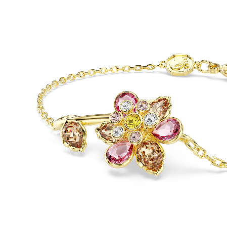 Resim Idyllia Bileklik, Karışık kesimler, Çiçek, Çok renkli, Altın rengi kaplama