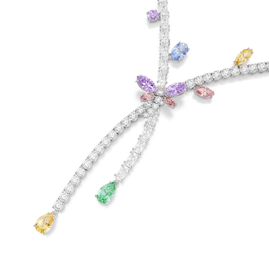 Resim Ariana Grande x Swarovski Kolye, Karışık kesimler, Yusufçuk, Çok renkli, Rodyum kaplama