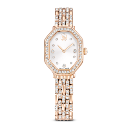 Resim Dextera Octagon Saat, İsviçre Üretimi, Metal bileklik, Altın Rengi, Pembe altın rengi yüzey