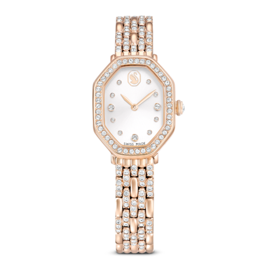 Resim Dextera Octagon Saat, İsviçre Üretimi, Metal bileklik, Altın Rengi, Pembe altın rengi yüzey