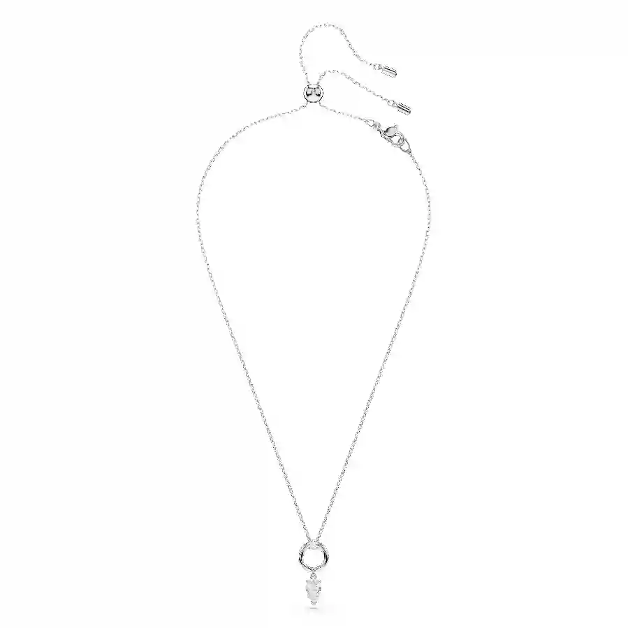 Resim Mesmera Kolye, Armut kesim, Beyaz, Rodyum kaplama