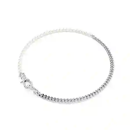 Resim Dextera Kolye, Pavé, Kristal inci, Beyaz, Rodyum kaplama