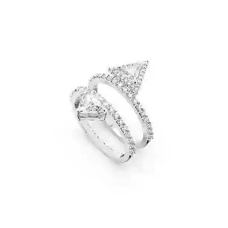 Resim Ortyx Yüzük, Karışık kesimler, Beyaz, Rodyum kaplama