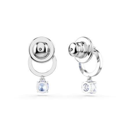 Resim Attract damla küpeler, Yuvarlak kesim, Mavi, Rodyum kaplama