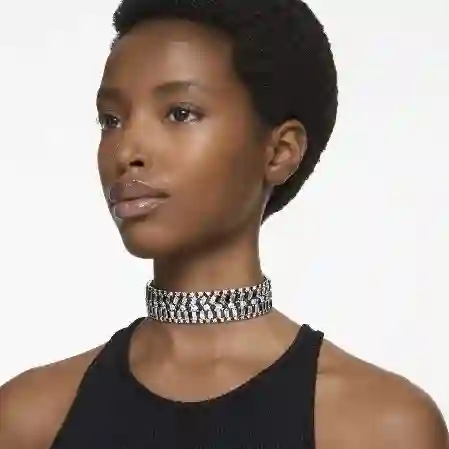 Resim Hyperbola Gerdanlık, Karışık kesimler, Siyah, Rodyum kaplama